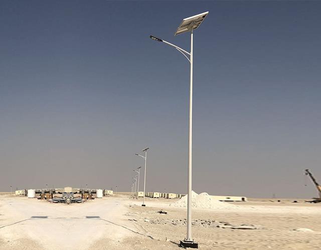 Ground pouring of solar street light